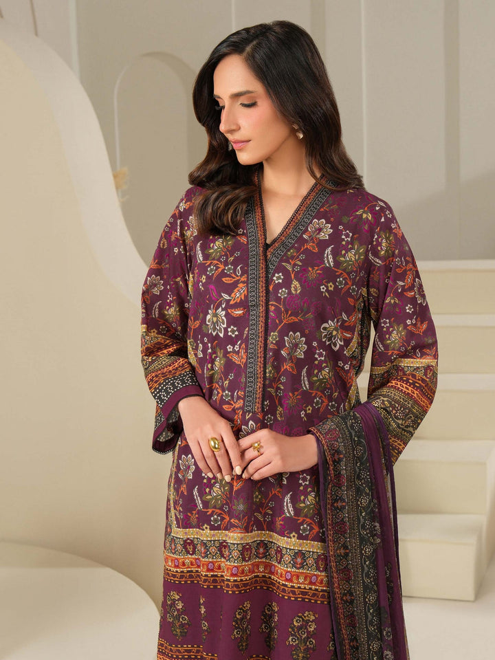 3 Piece Cambric Suit-Printed (Unstitched)