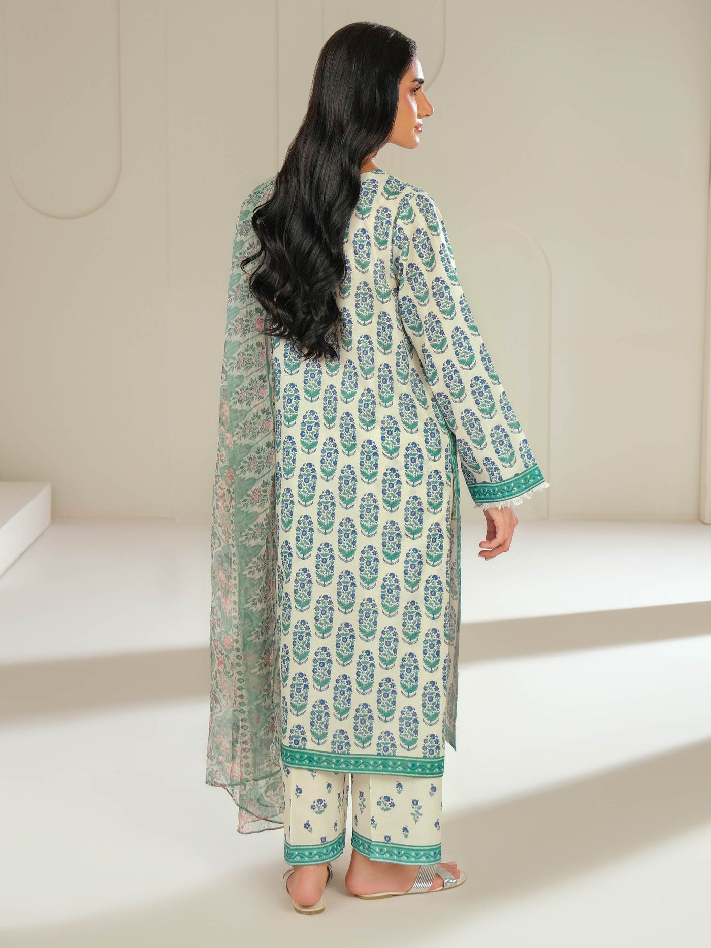 3 Piece Cambric Suit-Printed (Unstitched)