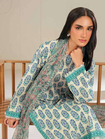 3 Piece Cambric Suit-Printed (Unstitched)