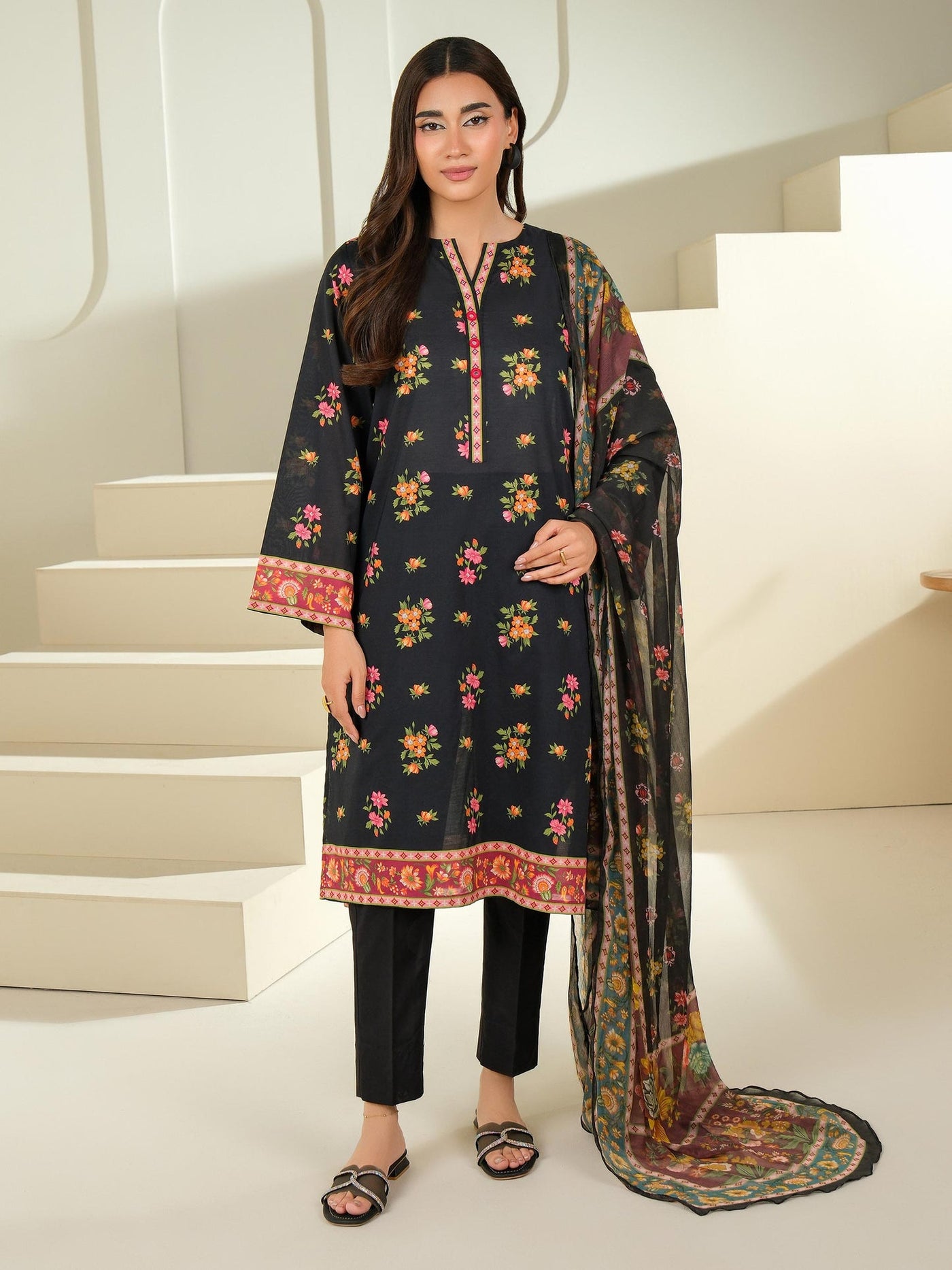 2 Piece Cambric Suit-Printed (Unstitched)