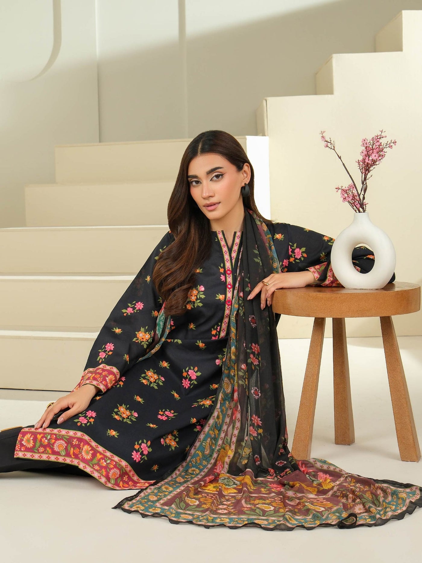 2 Piece Cambric Suit-Printed (Unstitched)