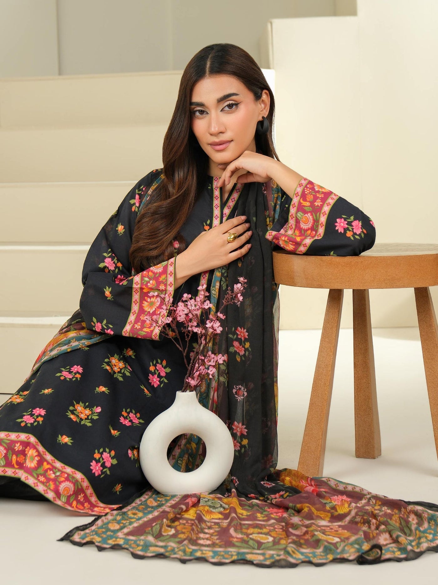 2 Piece Cambric Suit-Printed (Unstitched)