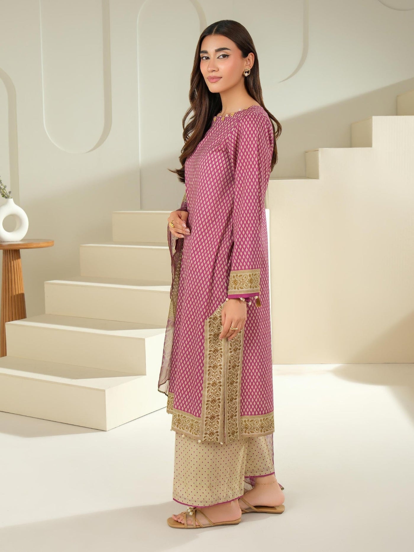 3 Piece Cambric Suit-Printed (Unstitched)