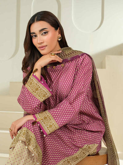 3 Piece Cambric Suit-Printed (Unstitched)