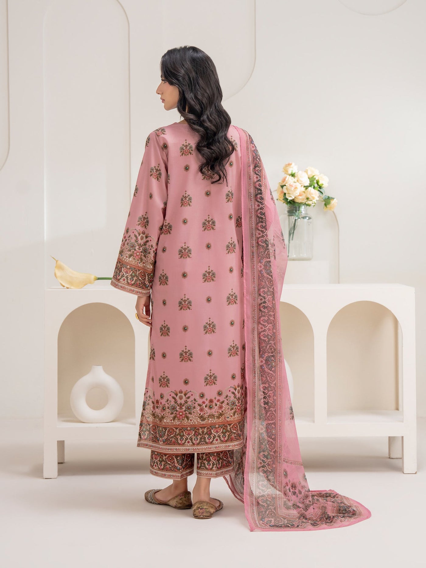 3 Piece Cambric Suit-Printed (Unstitched)