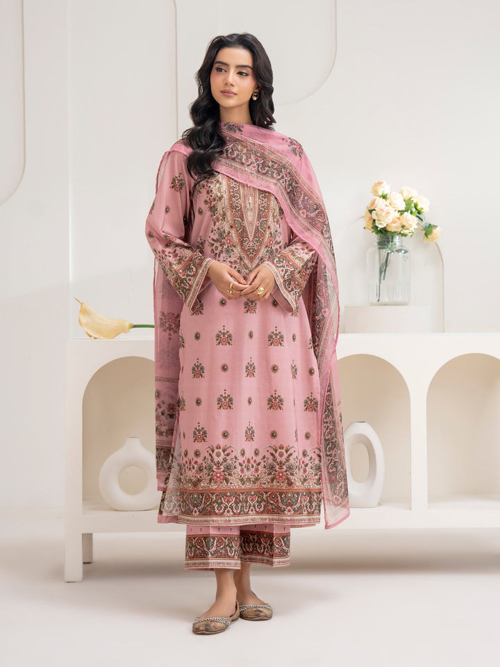 3 Piece Cambric Suit-Printed (Unstitched)
