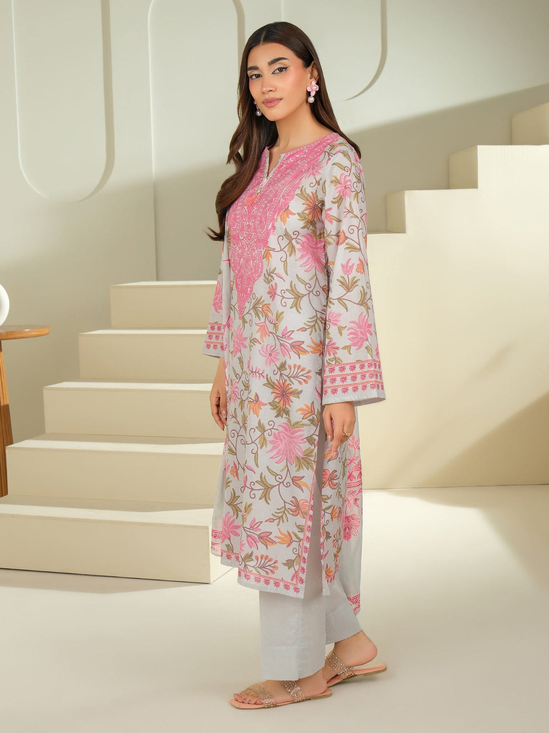 2 Piece Cambric Suit-Printed (Unstitched)
