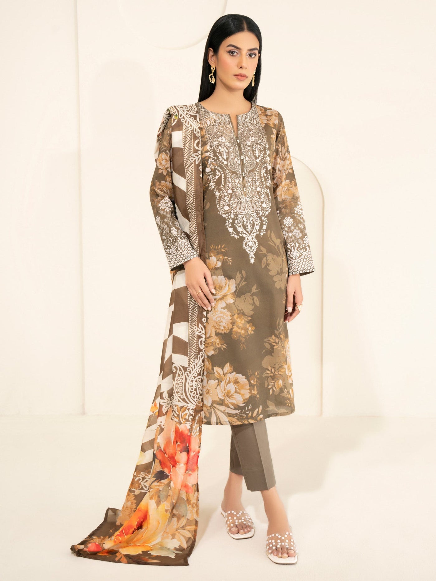 3 Piece Lawn Suit-Printed (Unstitched)