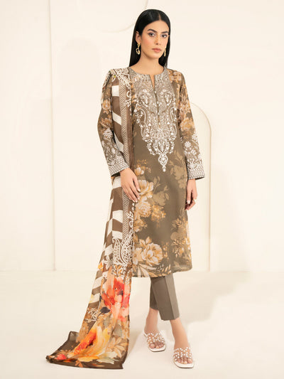 3 Piece Lawn Suit-Printed (Unstitched)
