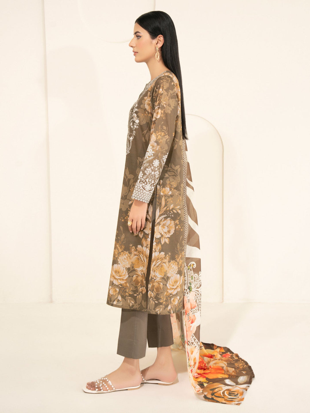 3 Piece Lawn Suit-Printed (Unstitched)