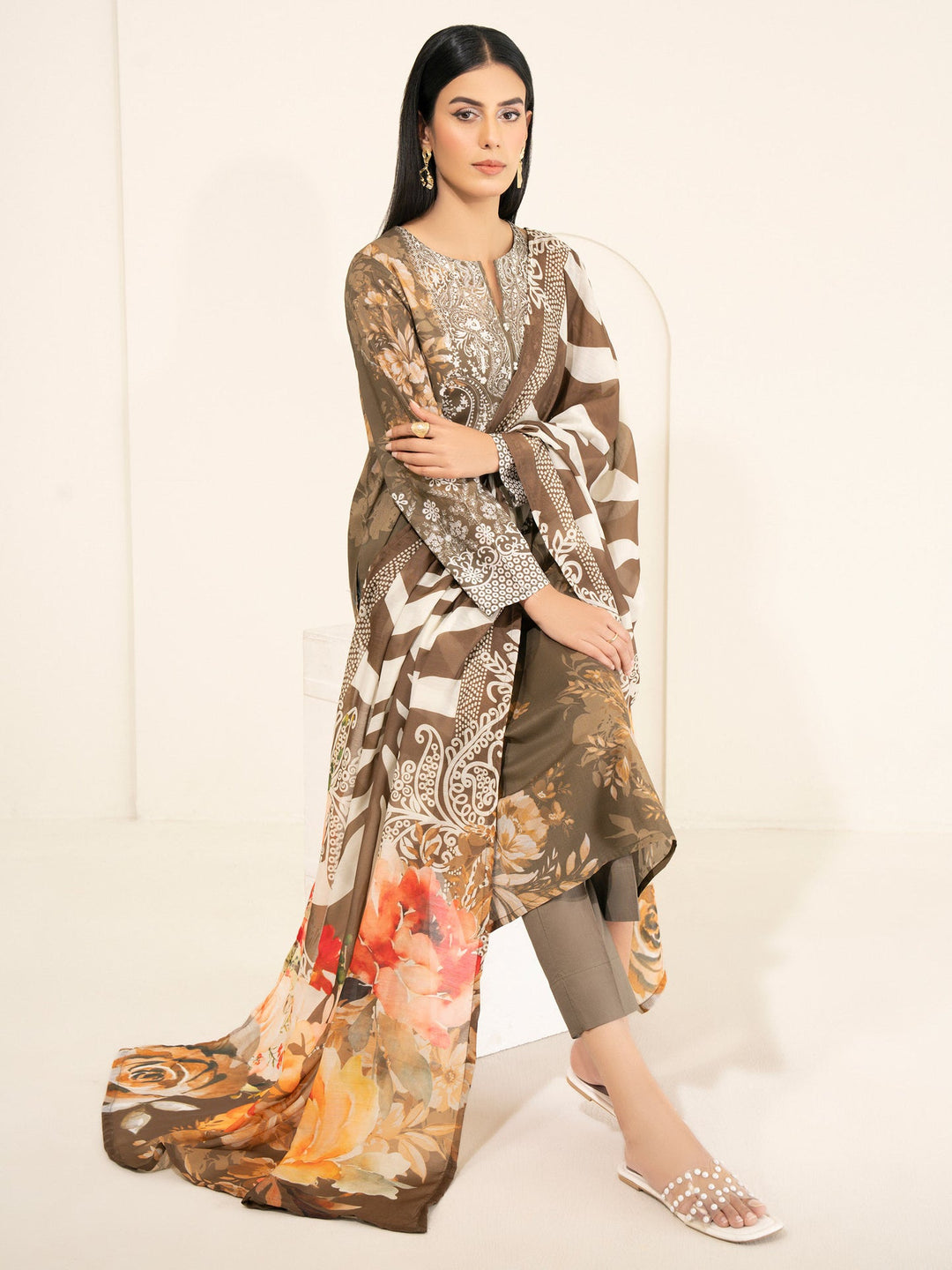 3 Piece Lawn Suit-Printed (Unstitched)