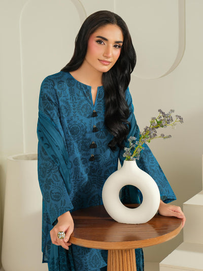 3 Piece Cambric Suit-Printed (Unstitched)