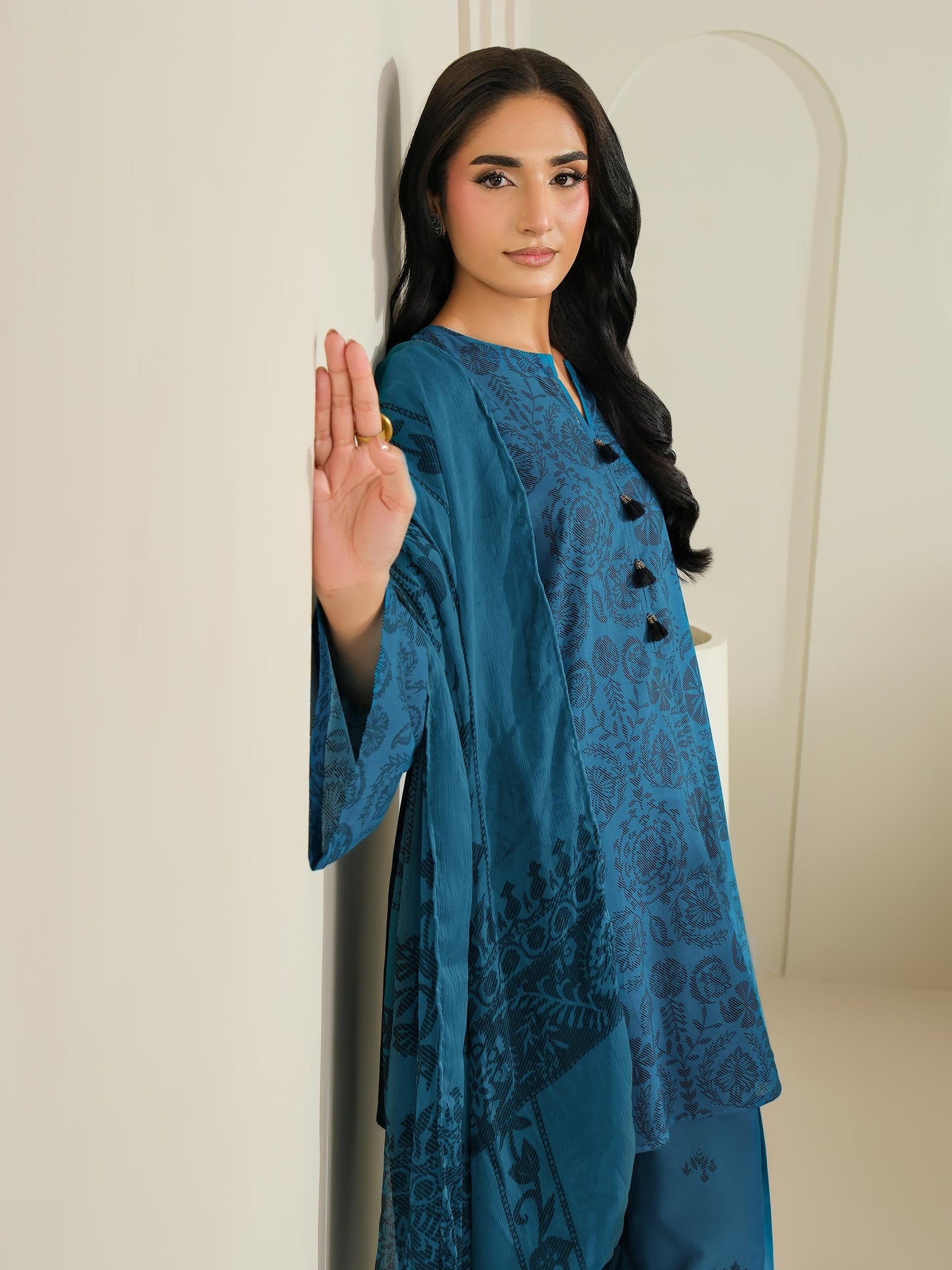 3 Piece Cambric Suit-Printed (Unstitched)