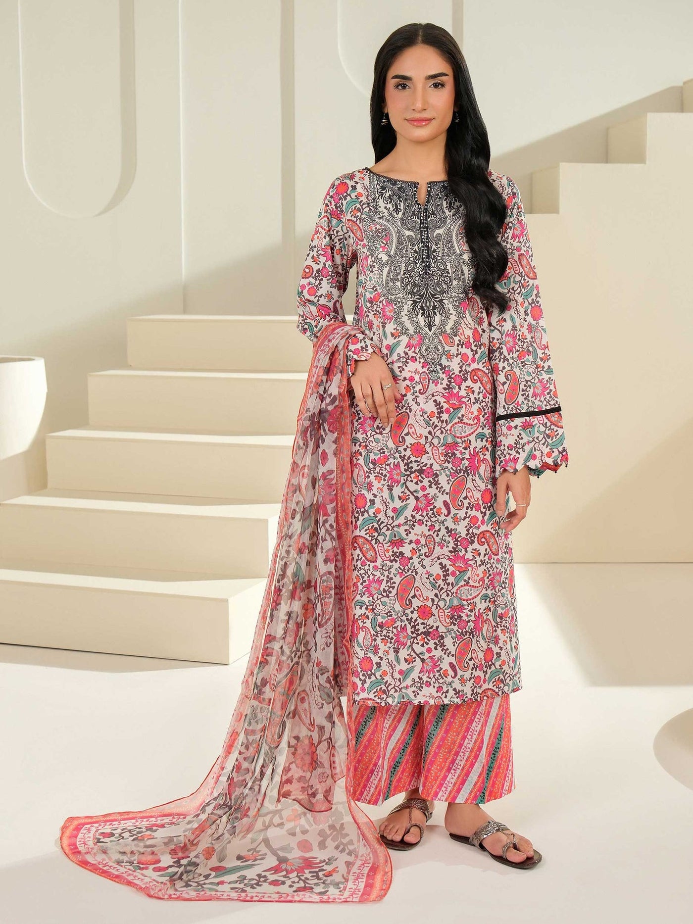 3 Piece Lawn Suit-Printed (Unstitched)