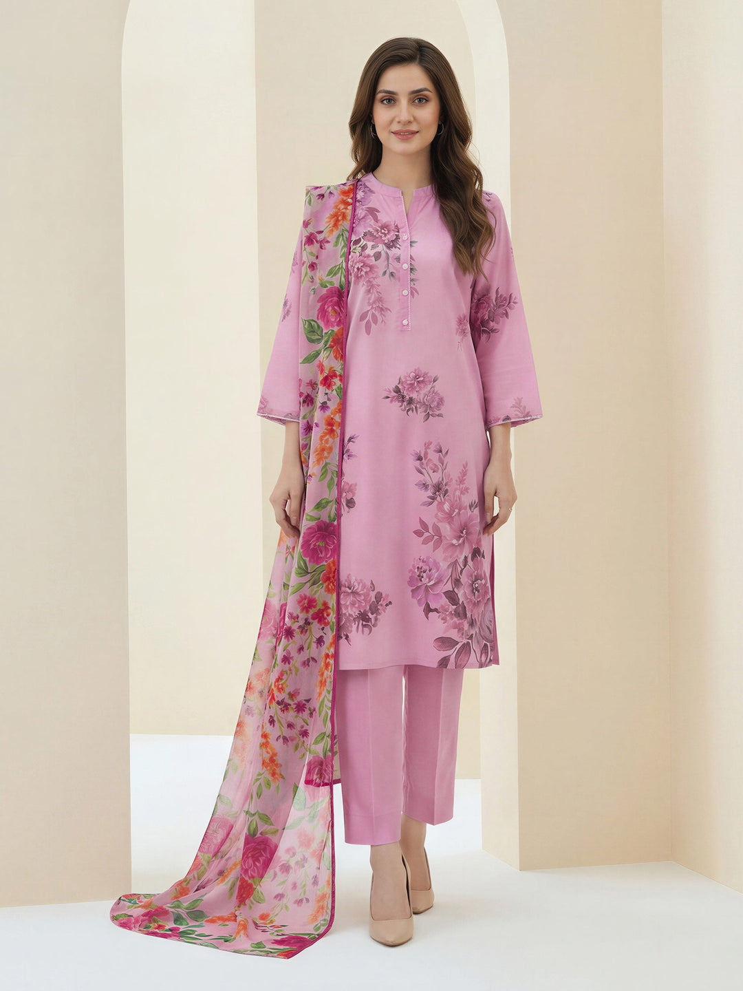 2 Piece Lawn Suit -Printed (Unstitched)