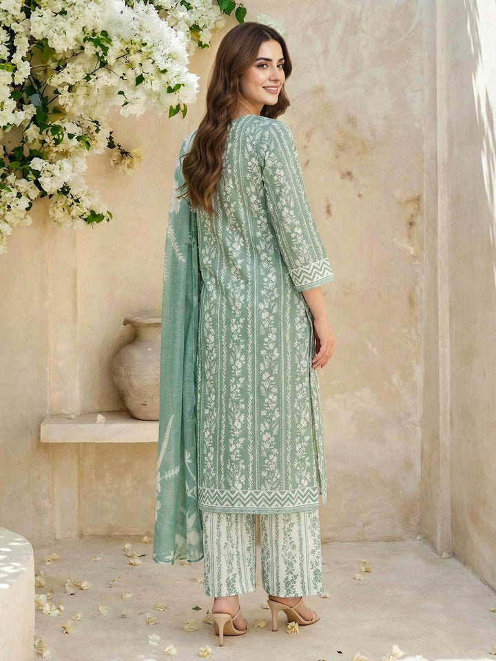 3 Piece Lawn Suit- Printed (Unstitched)