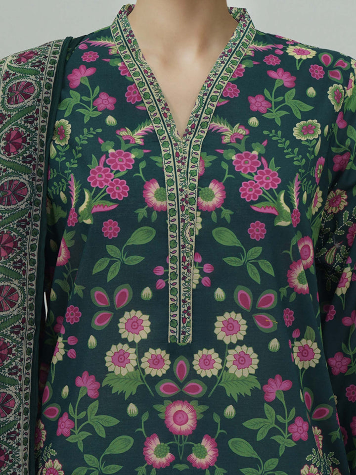 3 Piece Lawn Suit- Printed (Unstitched)