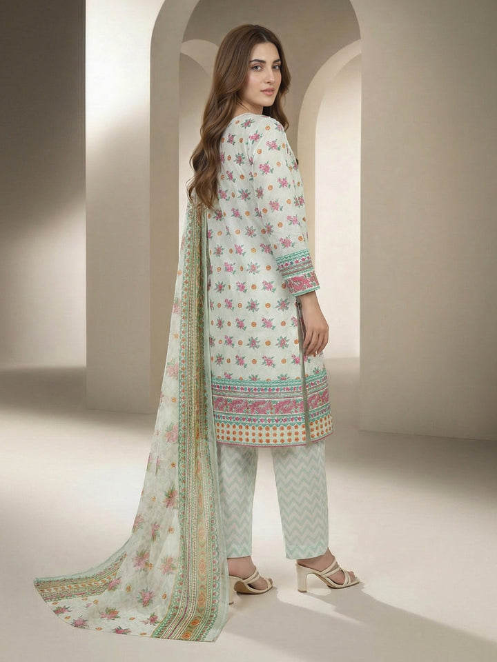 3 Piece Lawn Suit- Printed (Unstitched)