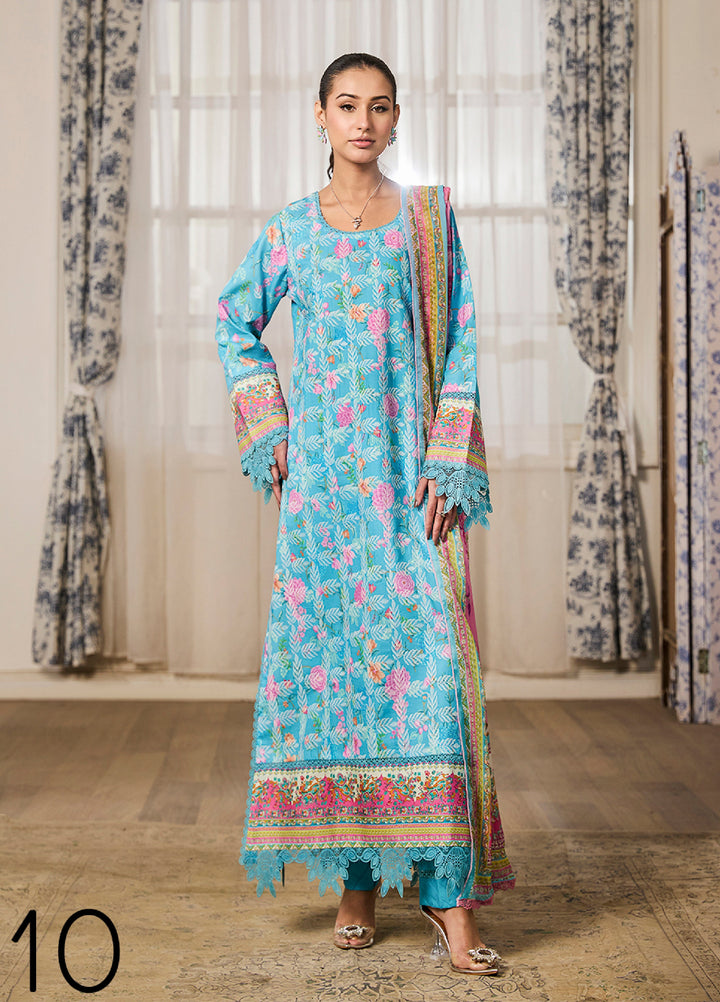 Chikenkari Print Lawn 3 Piece