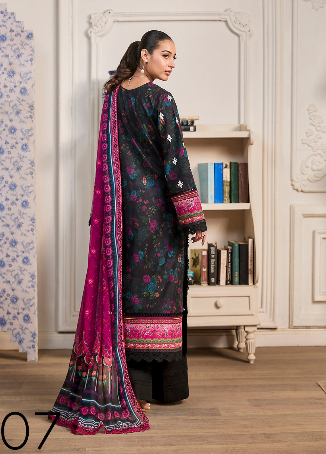 Chikenkari Print Lawn 3 Piece