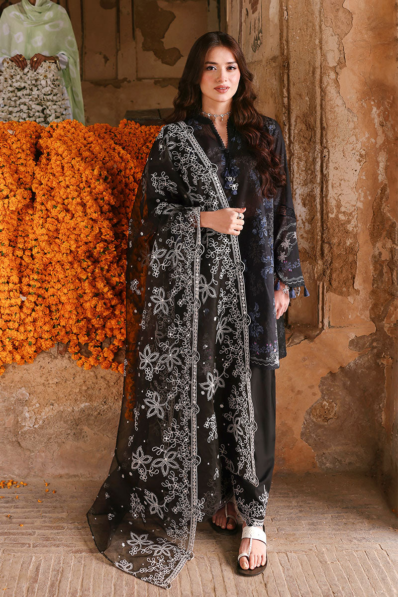 3PC PRINTED &amp; EMBROIDERED LAWN SUIT