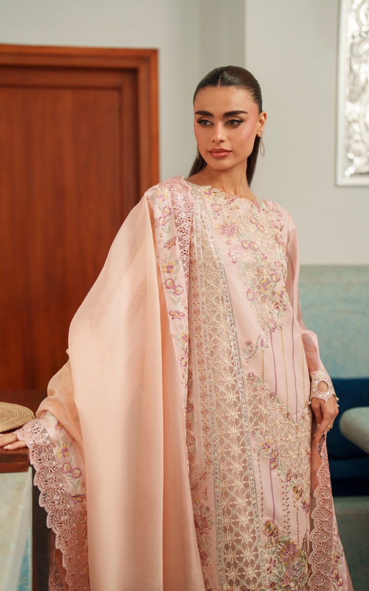 3pcs Embroidered Unstitched Summer