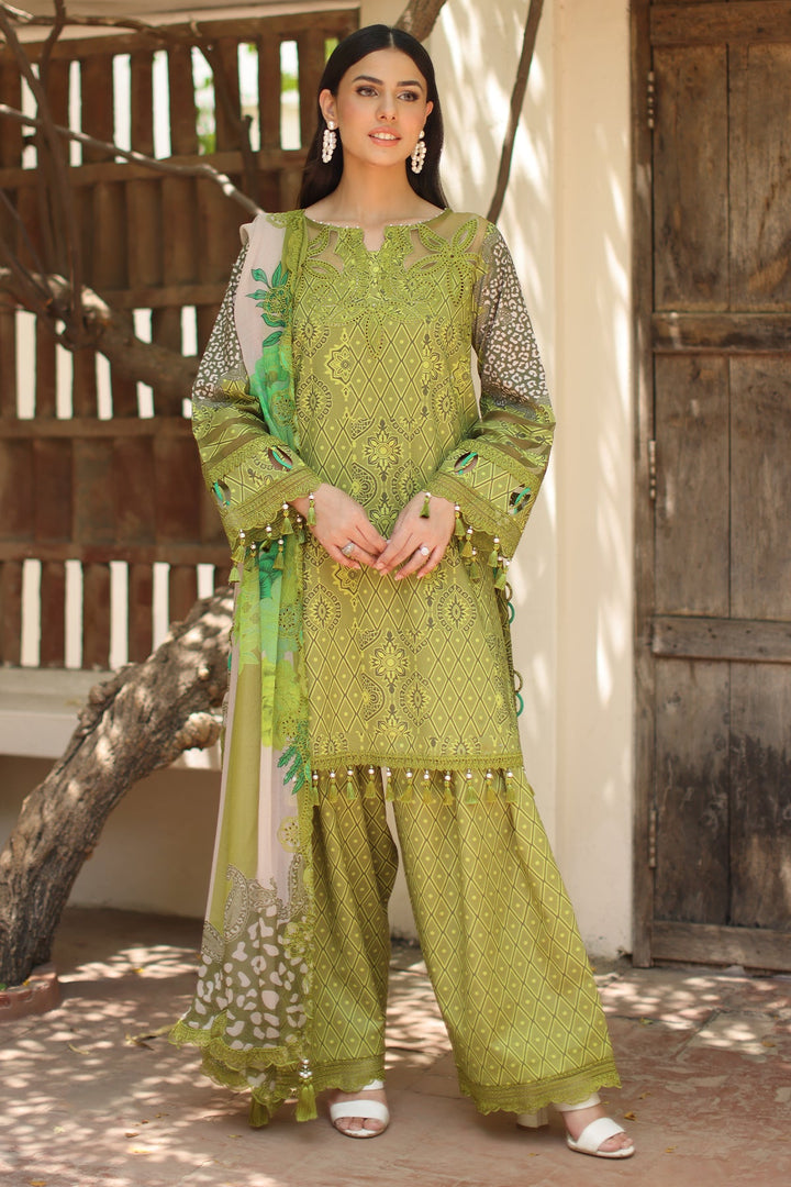 3-PC Unstitched Embroidered Lawn Collection