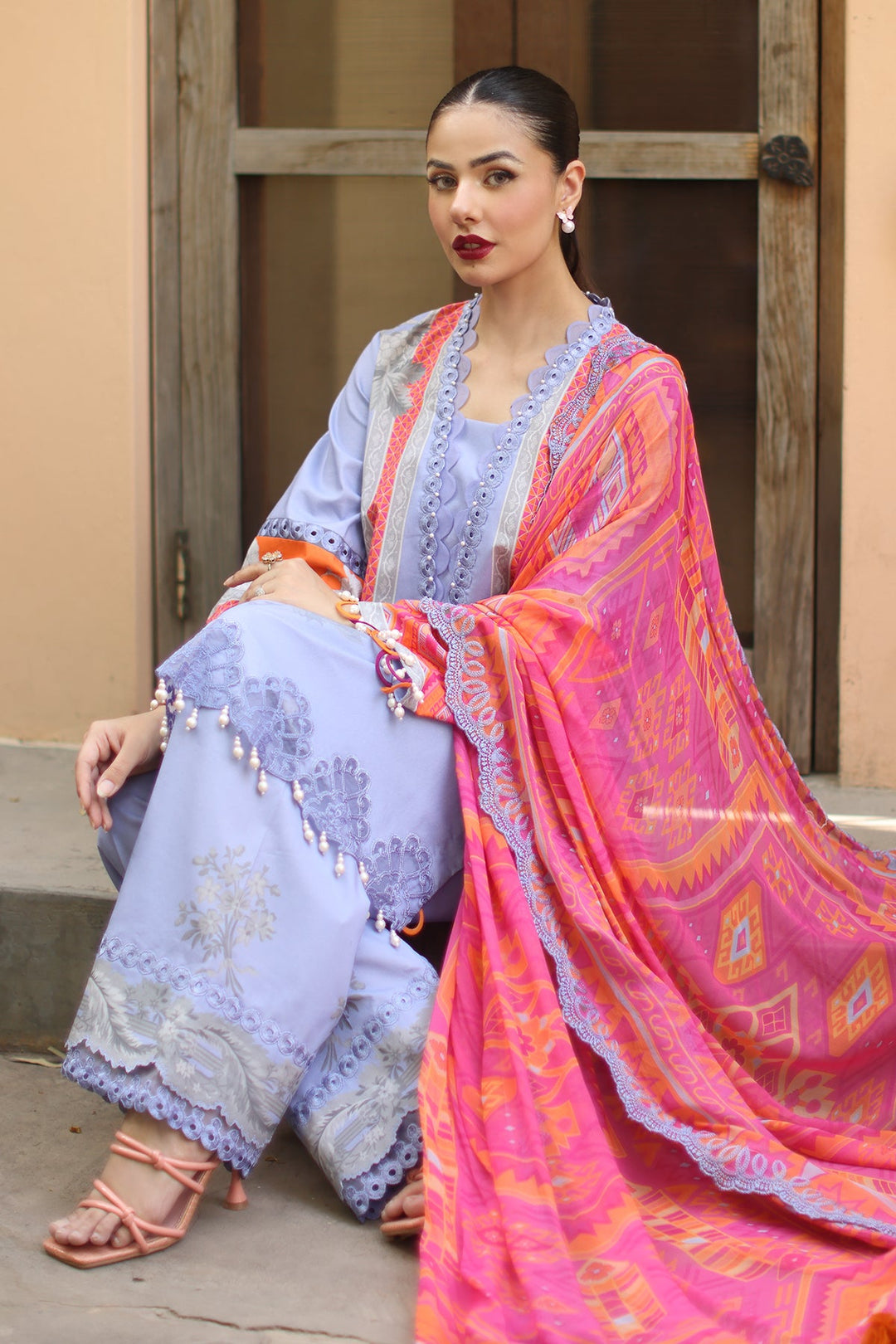 3-PC Unstitched Embroidered Lawn Collection