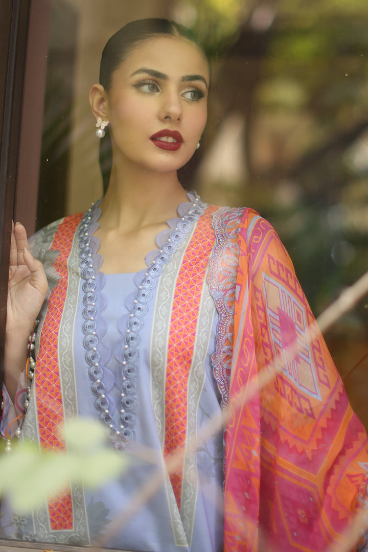 3-PC Unstitched Embroidered Lawn Collection