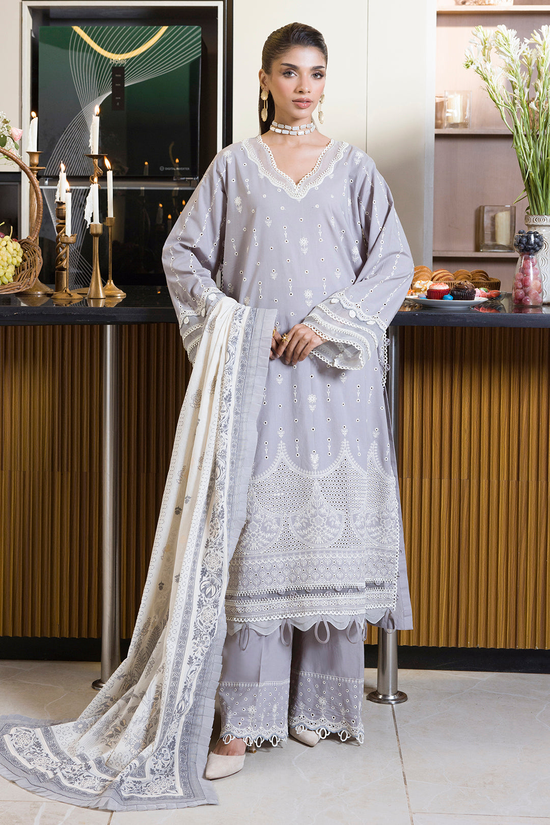 Embroidered Shirt Shalwar Dupatta