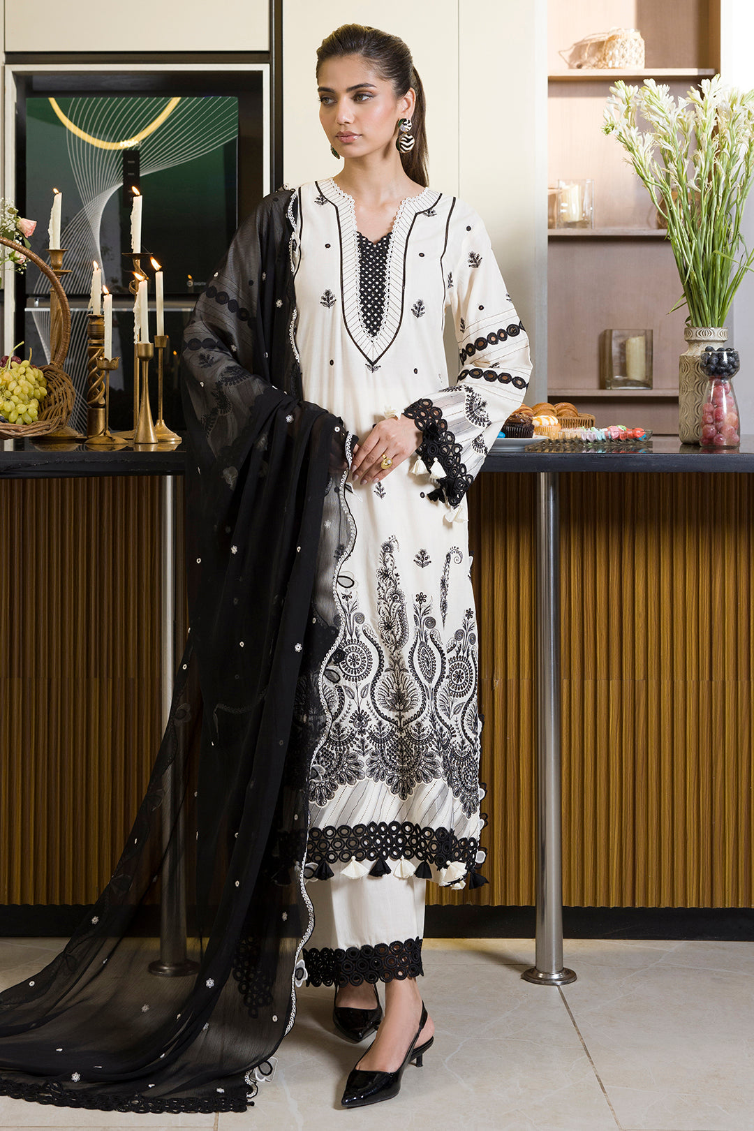 Embroidered Shirt Shalwar Dupatta