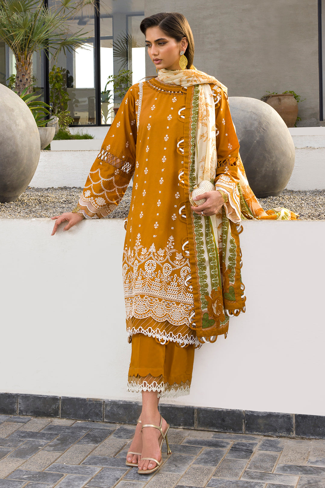 Embroidered Shirt Shalwar Dupatta