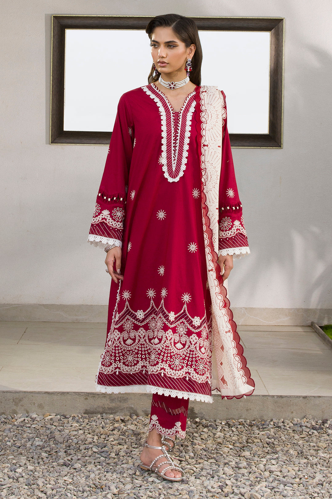 Embroidered Shirt Shalwar Dupatta