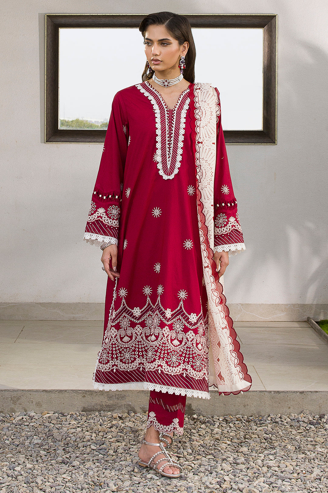 Embroidered Shirt Shalwar Dupatta
