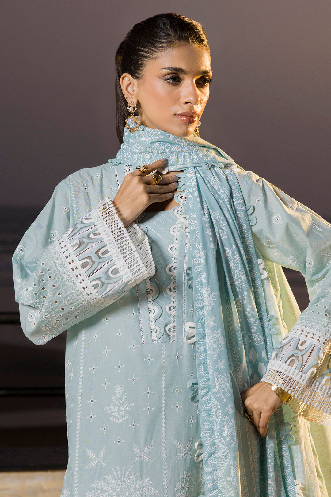 Embroidered Shirt Shalwar Dupatta