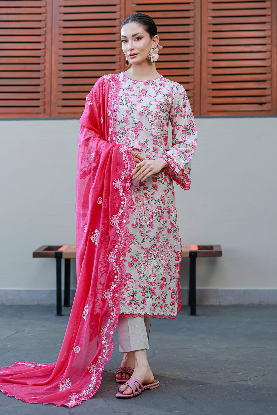 Embroidered Shirt Shalwar Dupatta
