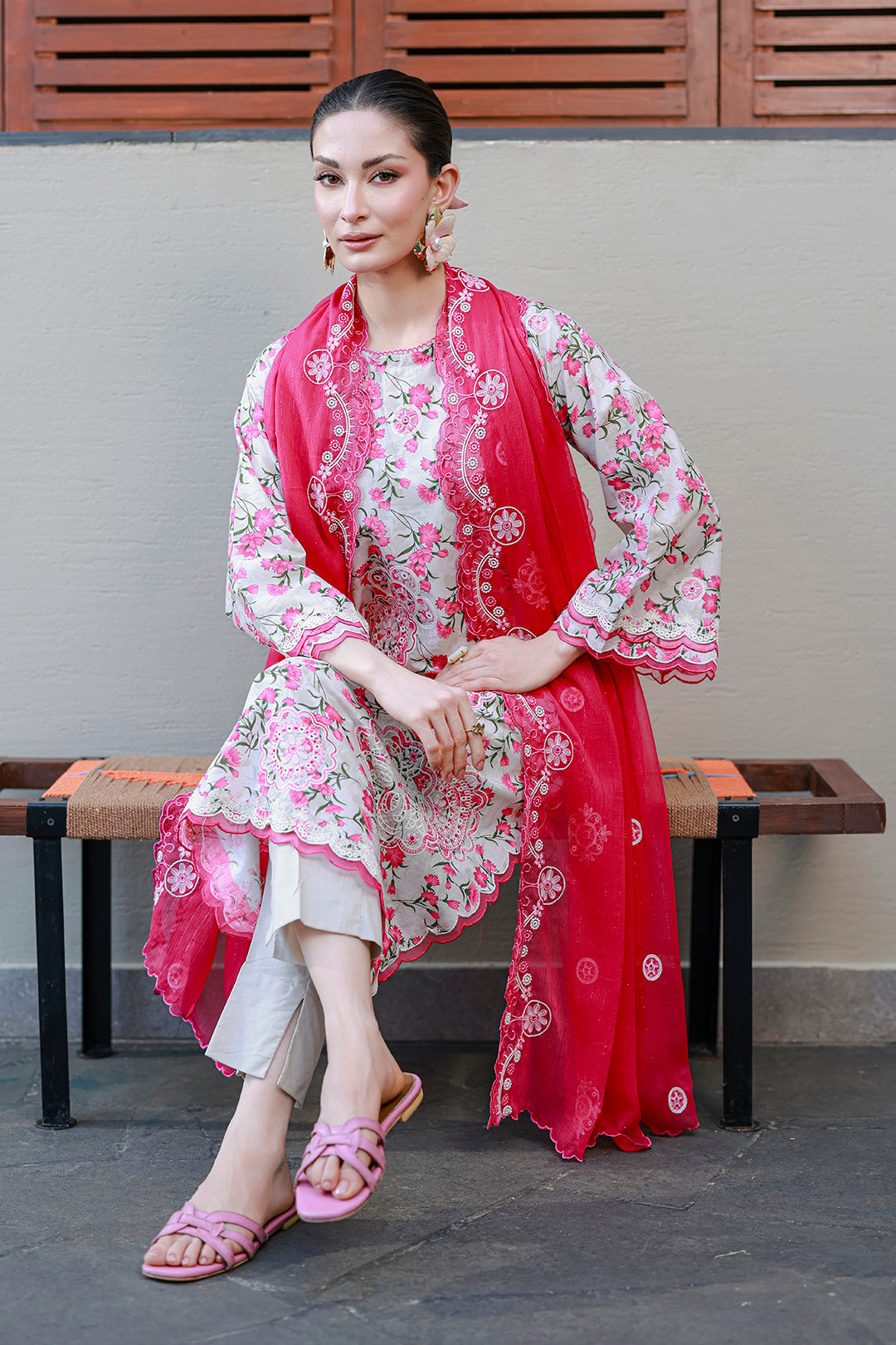 Embroidered Shirt Shalwar Dupatta