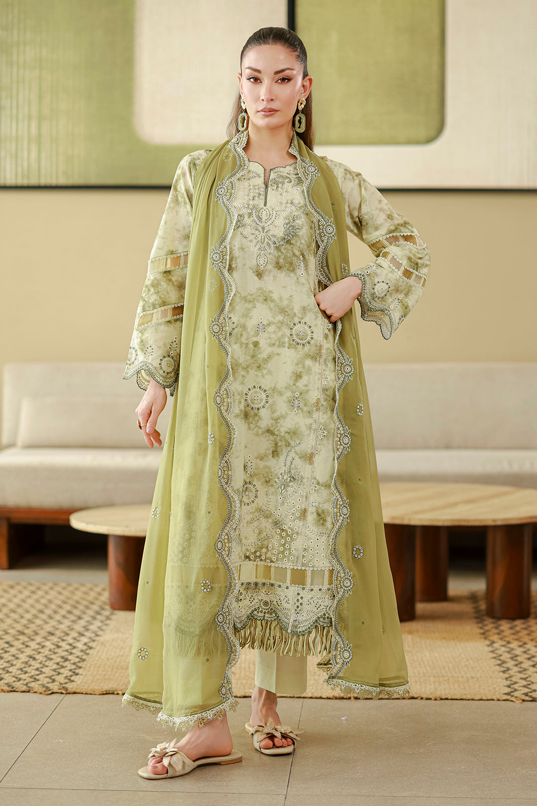 Embroidered Shirt Shalwar Dupatta