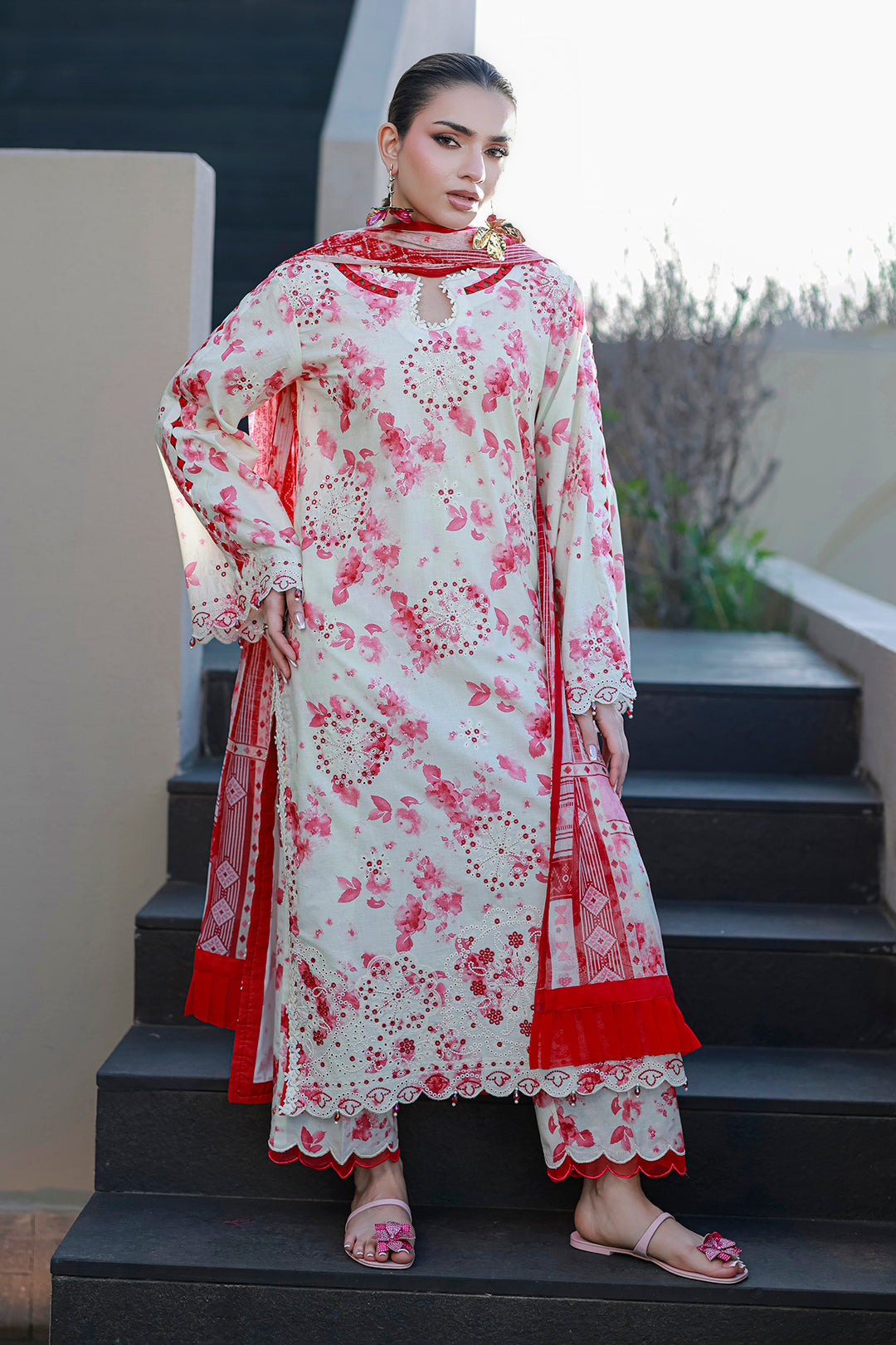 Embroidered Shirt Shalwar Dupatta