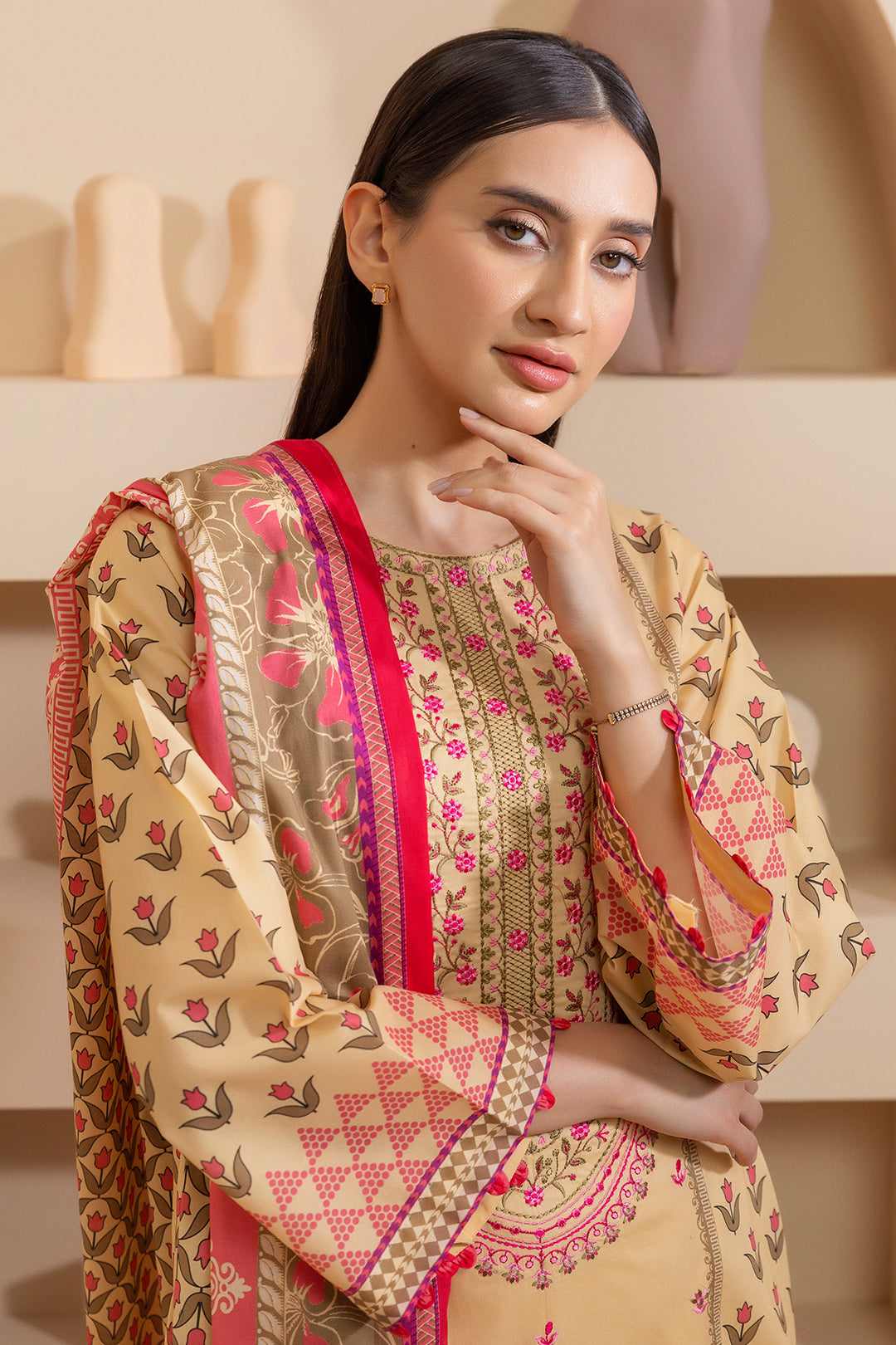 Embroidered Shirt Shalwar Dupatta