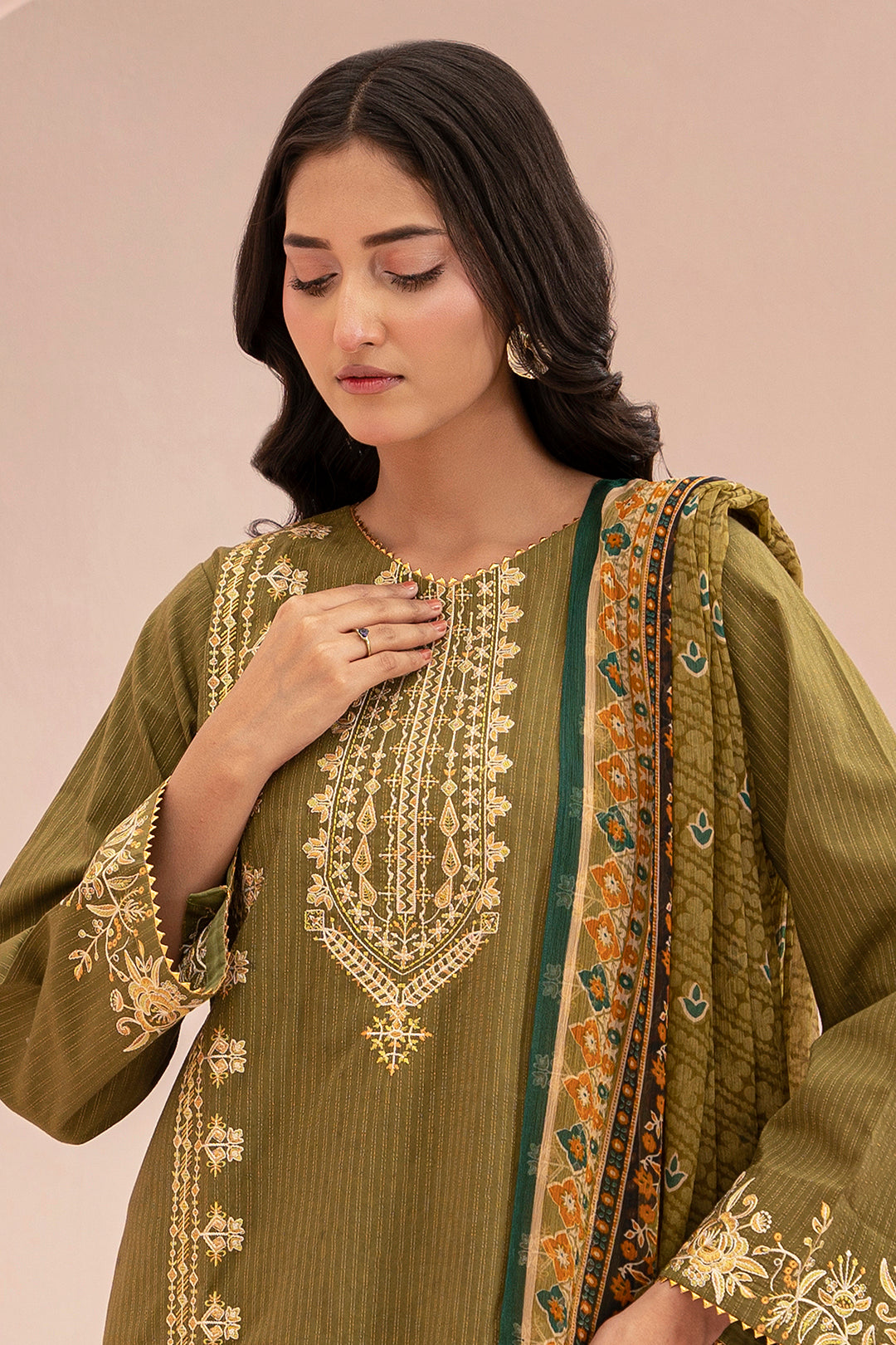 Embroidered Shirt Shalwar Dupatta