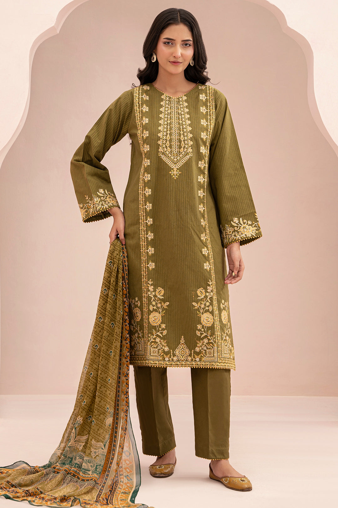 Embroidered Shirt Shalwar Dupatta