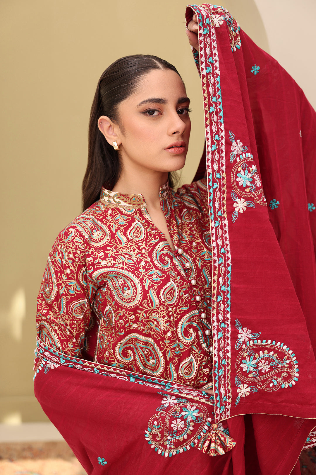 Embroidered Shirt Shalwar Dupatta