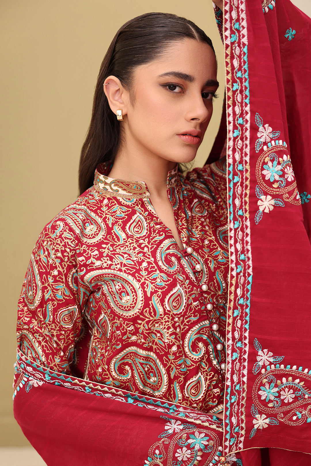 Embroidered Shirt Shalwar Dupatta
