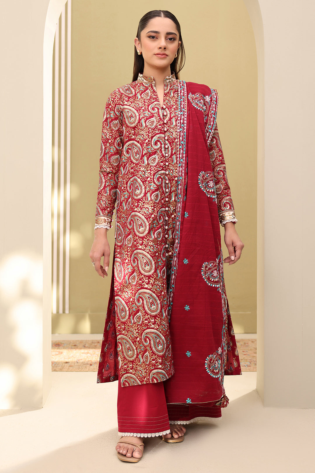 Embroidered Shirt Shalwar Dupatta