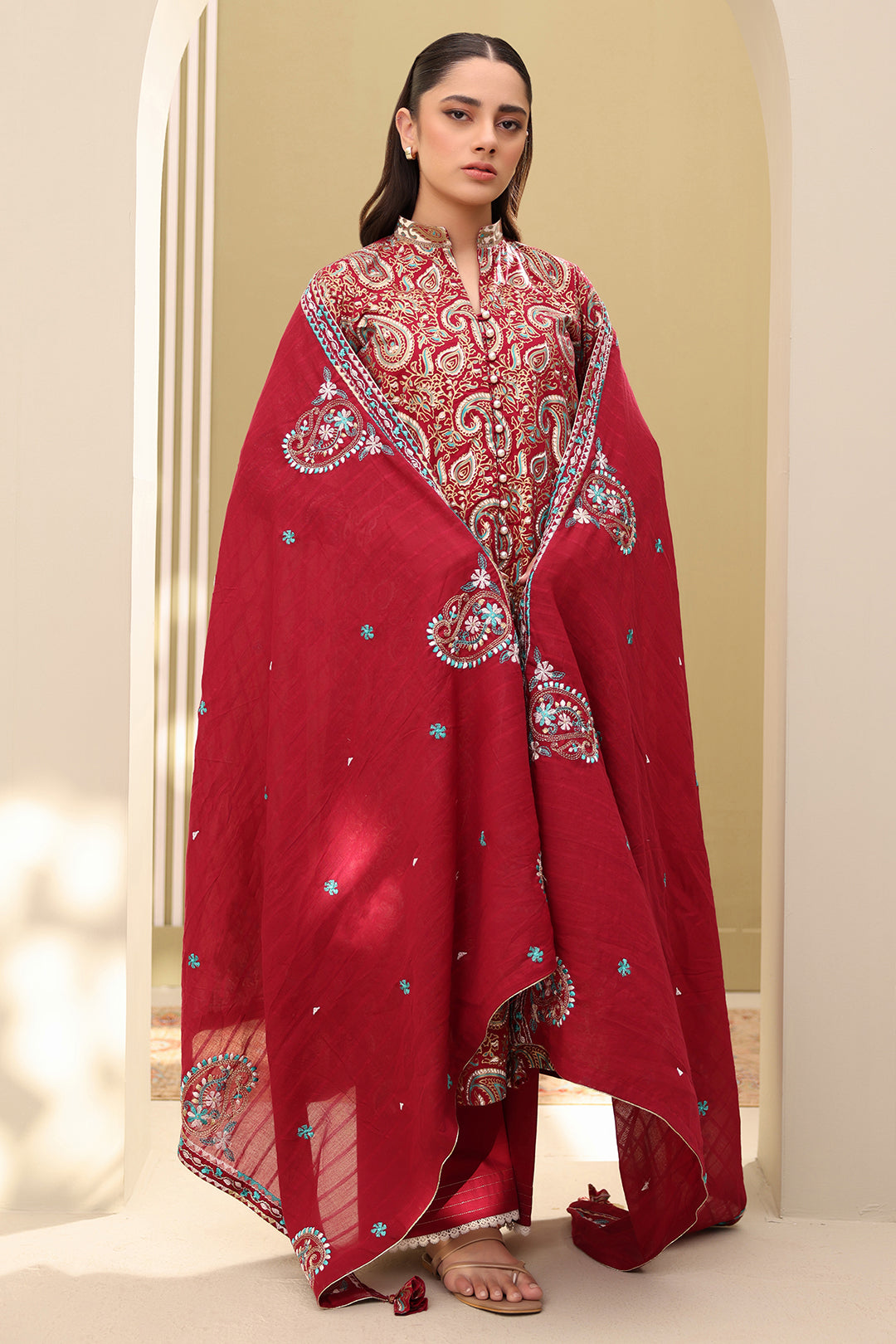 Embroidered Shirt Shalwar Dupatta