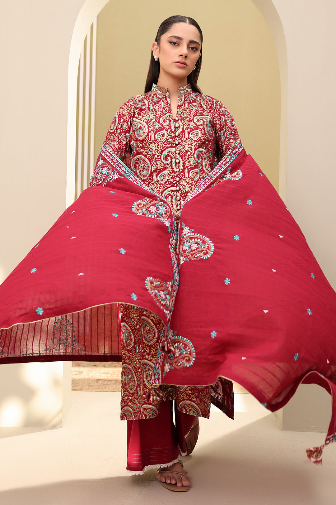 Embroidered Shirt Shalwar Dupatta