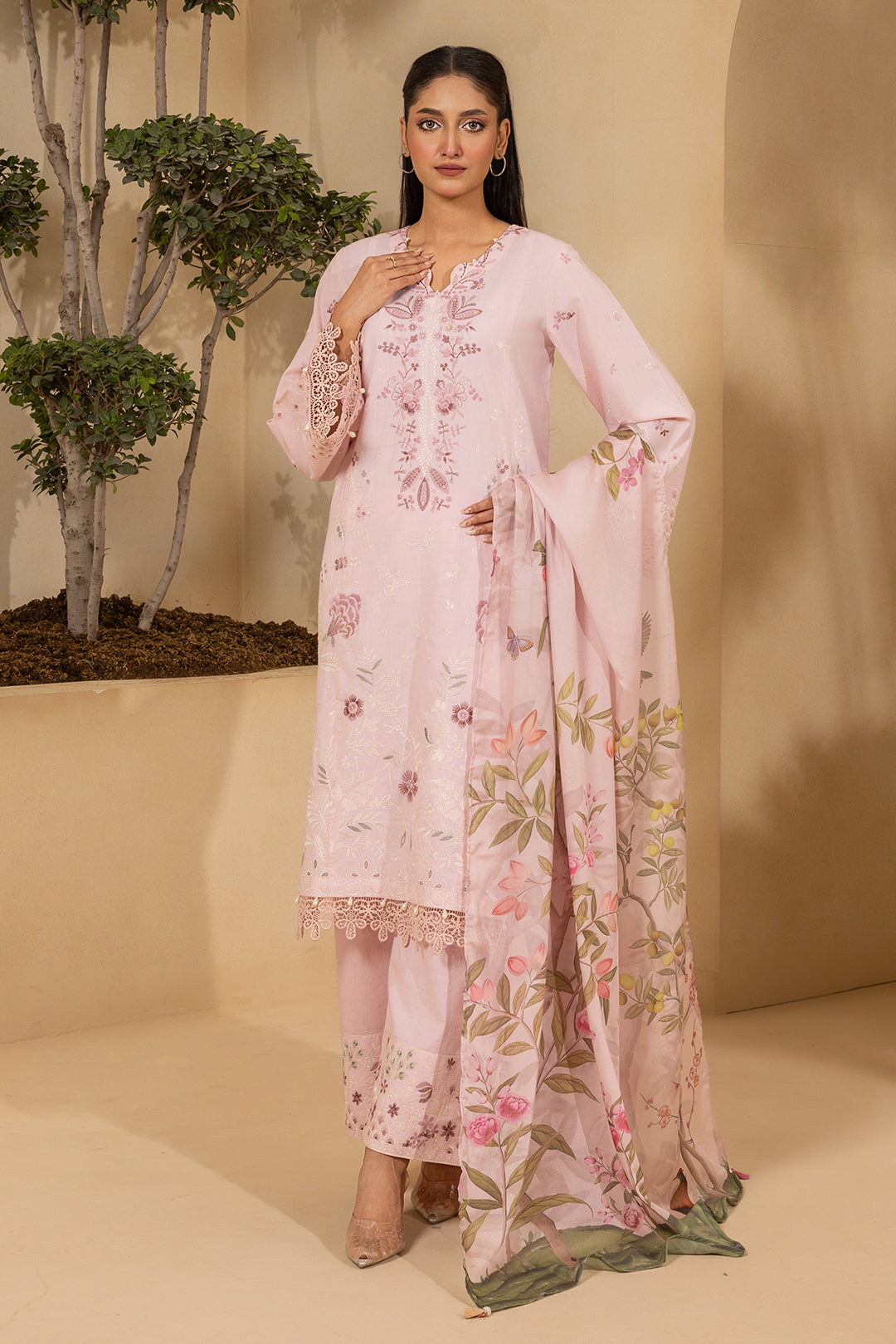 Embroidered Shirt Shalwar Dupatta