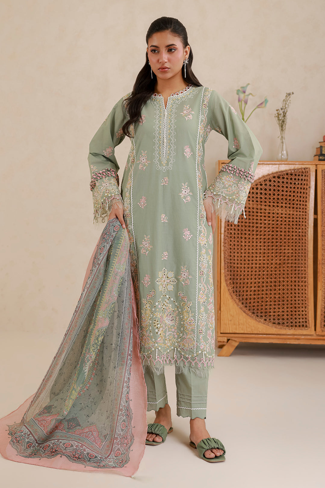 Embroidered Shirt Shalwar Dupatta