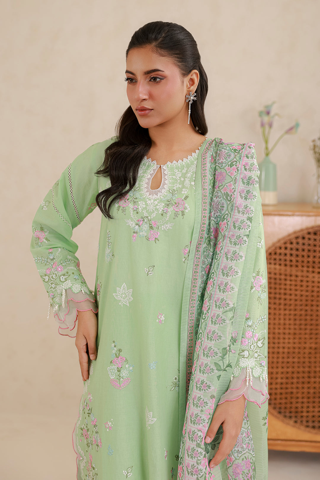 Embroidered Shirt Shalwar Dupatta